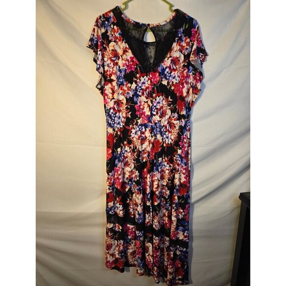 Torrid Long Beautiful floral Maxi Dress Lacy Romantic Womens Plus Size 3 3X - Picture 6 of 6